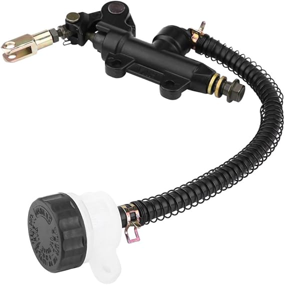 Keenso Rear Brake Master Cylinder, Motorcycle Rear Brake Hydraulic Master Cylinder with Reservoir