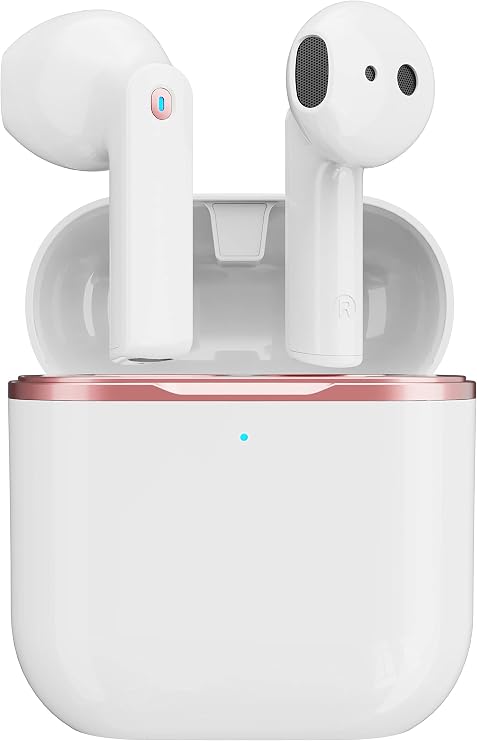 DRQQ Wireless Earbuds Bluetooth Earbuds Wireless Headphones IPX5 Waterproof Earphones Noise Cancelling Headset Deep Bass Long Battery Bluetooth Headphones with Mic for iPhone Android