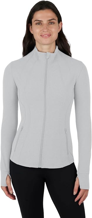Yogalicious Womens Ultra Soft Lightweight Full Zip Yoga Jacket with Pockets
