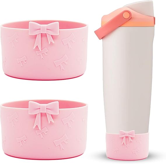 Dreamfocus 2PCS Bow Silicone Boot for Owala FreeSip Sway 40 OZ