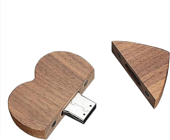 Heart USB Stick Wooden 64GB TATMOHIK USB Memory Stick Gift Wooden Flash Drive Memory Stick Pendrive Birthday/Anniversary/Wedding (Includes One USB