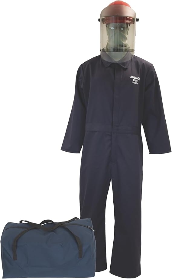 Oberon Arc Flash Coverall Kit - 12CAL - Includes Hard Cap, Face Shield, Balaclava, Coveralls and Storage Bag - TCG2P Series
