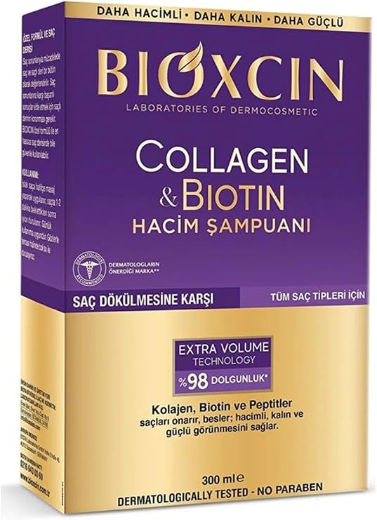 Bioxcin Collagen & Biotin Hacim Şampuanı, Saç Dökülmesine Karşı, 300 ml