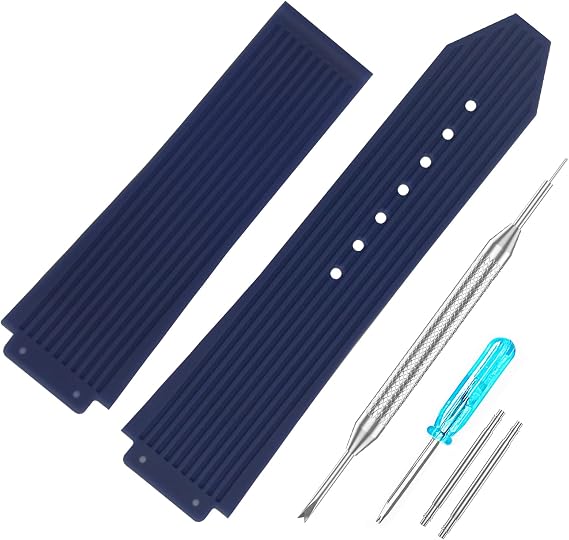 25mm Rubber Leather Watch Band Waterproof Replacement Watch Band for Hublot Big Bang