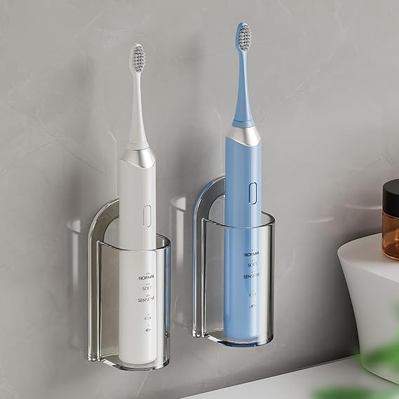 MOPMS Electric Toothbrush Holders Wall Mounted for Bathrooms 2Pcs