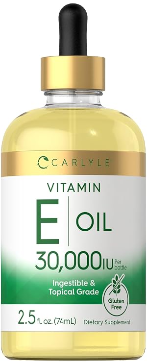 Carlyle Vitamin E Oil | 30,000 IU | 2.5 fl oz | Ingestible & Topical Grade