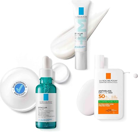 La Roche-Posay Effaclar Ultra-Concentrated Peeling Serum 30ml + Effaclar Duo+M Anti-Blemish Treatment 40ml + Anthelios Uvmune 400 Fluid Oil Control
