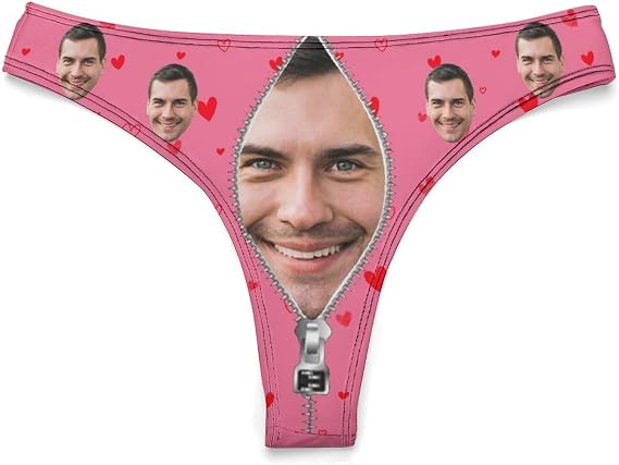 Custom Womens Underwear, Personalized Panties with Face, Name or Text