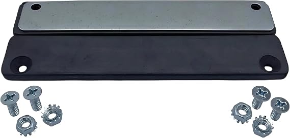 Premium Rubber Coated License Plate Magnet - Holder for Car Dealership Demo Tag for Test Drives - (2 Pack Bundle)