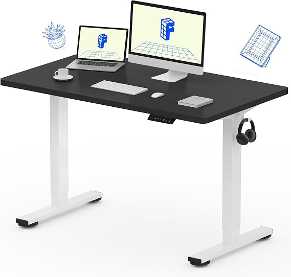 FLEXISPOT EN1 48"x24" One-Piece Standing Desk, Black