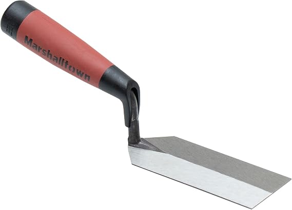 MARSHALLTOWN Margin Trowel, 5 x 2 Inch, Masonry Tool, Assembled in USA | Slim Flat-Nosed High Carbon Steel Blade, Spreads Mortar and Tile Adhesive in Tight Spots, DuraSoft Handle, 52D