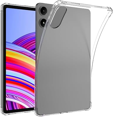 Clear Case for Xiaomi Poko PadRedmi Pad Pro 5G 12.1 inch 2024,Thin Slim Lightweight Scratch Proof,Durable Protection Silicone Rubber TPU Cover Clear.