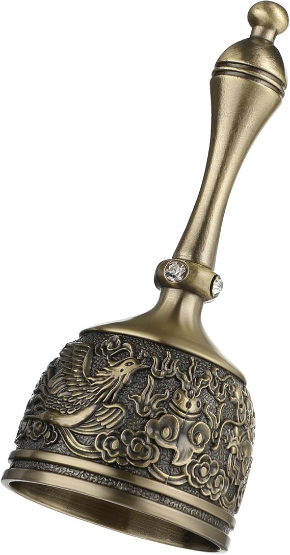 Hand Call Bell Reception Service Dinner Bells Super Loud Jingle Metal Tea Handbells for Home School Wedding Restaurants Counter Seniors Bedside