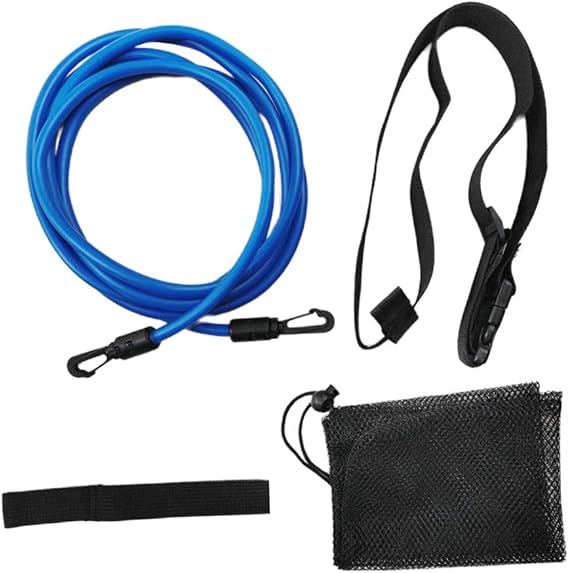 Gonetre Swimming Tether Swim 20 * 20 * 4 Swim Training Belts Swim Bungee Cords Bands Swim Tether Stationary Swimming Swim Harness Static Swimming Belt
