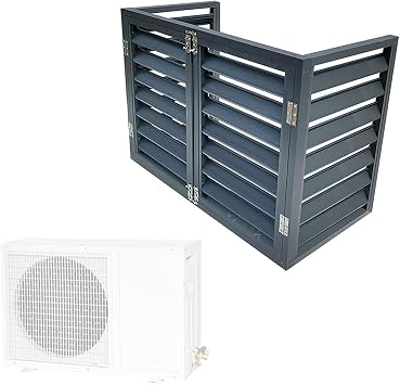 Air Conditioner Fence, Air Conditioner Covers for Outside Units, Aluminum Alloy Air Conditioner Shutters Privacy Fence, Noise Reduction(100 * 50 * 70cm/39 * 20 * 27.5in)
