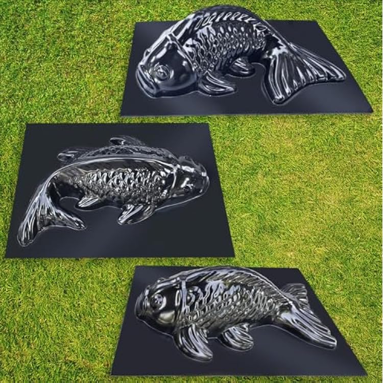 3D Cement Mold Fish 3 pcs Plastic ABS 2mm - Plastic Molds for Concrete - Aquarium Mold - Cement Molds for Concrete Animals Reusable