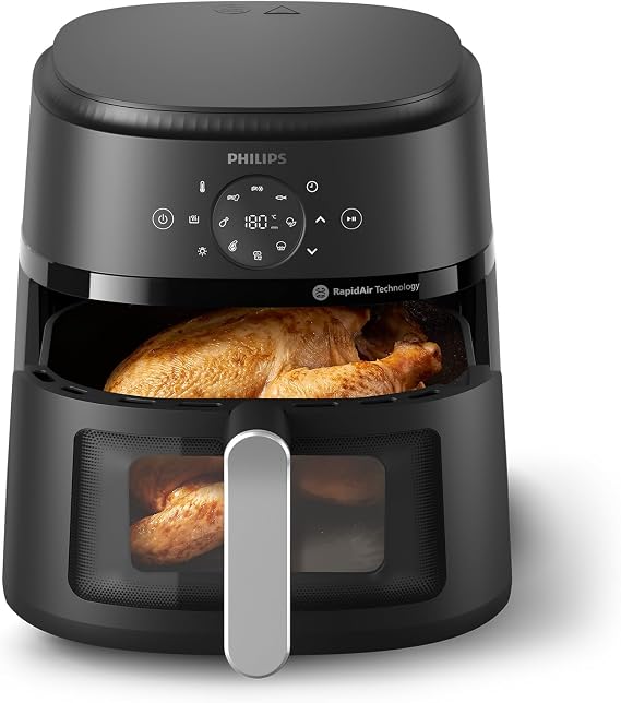 Philips 2000 Series Air Fryer with Window, 13 Ways to Cook, 6.6 QT, Black