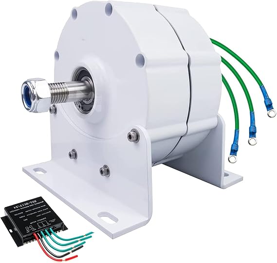 CHRISK 8000W 12V 24V 48V Low RPM with Controller Permanent Magnet Alternator 3 Phase Generator for Wind Turbine Water Turbine
