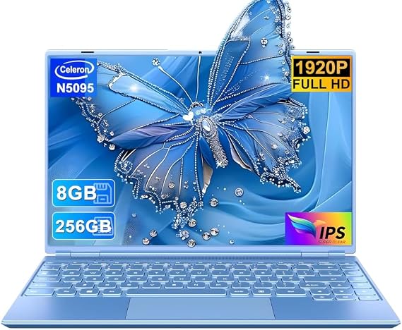 Laptop 14'' 2026 Student Up to 2.9Ghz, Win11 Gaming Laptop 8+256GB SSD-Blue