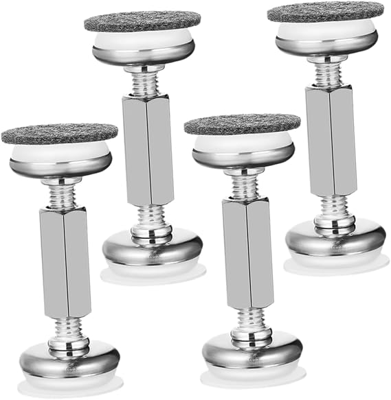 4sets Adjustable -Shake Headboard Stabilizer Bed Frame Fixer Wall Support for Secure Furniture Prevents Loosening and Noise Easy Installation Wall Damage