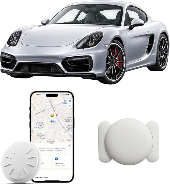 GPSトラッキングデバイス、Find MyiOSのみと連動する車両用トラッカーデバイス 1個 磁気ケースで隠された車のトラッカーデバイス 月額料金なし 車両用GPSトラッカーホワイト