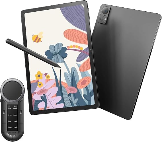HUION Standalone Drawing Tablet Kamvas Slate 11 No Computer Needed, 10.95 Inch Anti-Glare Screen, Tilt-Alignment Pen Android 14 8GB RAM 128GB ROM 1TB Expand, Bluetooth Programmable Keypad
