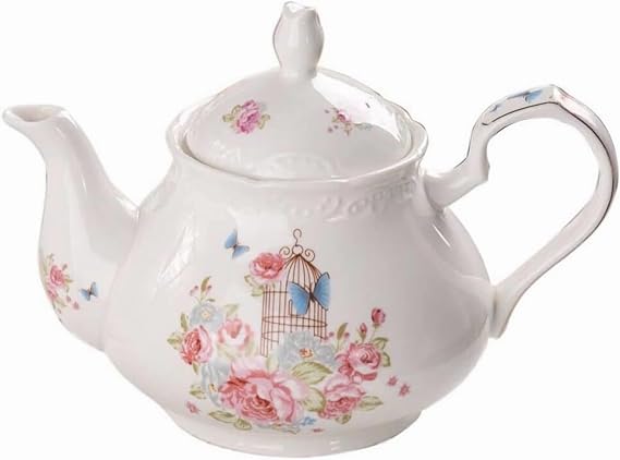 Ceramic Teapot- Pink Rose (Teapot)