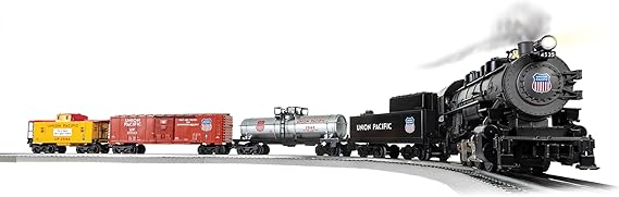 Lionel Union Pacific Flyer Electric O Gauge Train Set with Remote, Age 14+ | Bluetooth 5.0, Remote Control, Freight Cars, FasTrack, Lights, Smoke, Sounds, Ages 14+