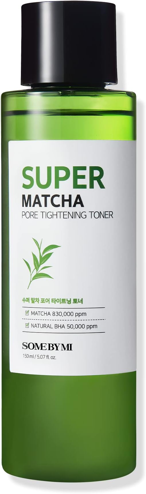 SOME BY MI Super Matcha Pore Tightening Toner - 5.07Oz, 150ml - Made from Matcha Extracts for Sensitive Skin - Skin Moisturizing and Purifying - Blackheads, Sebum and Pore Care - Korean Skin Care