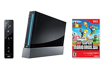 Nintendo Wii Console, Black with New Super Mario Bros Wii Renewed