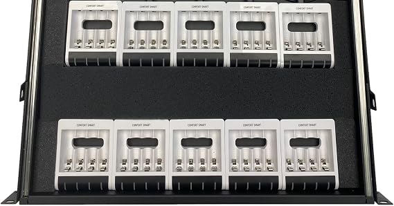 LMS Comfort Smart RACKMOUNT Charging Drawer for 40 AA/AAA Rechargeable Batteries