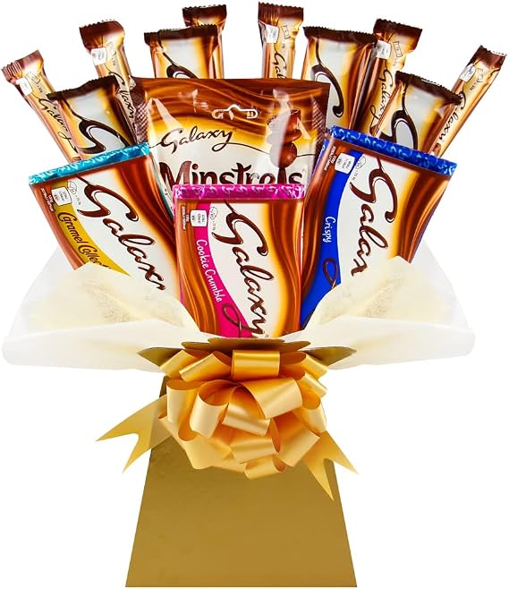 Luxury Chocolate Bouquet Hamper Gift Full of Galaxy Favourites