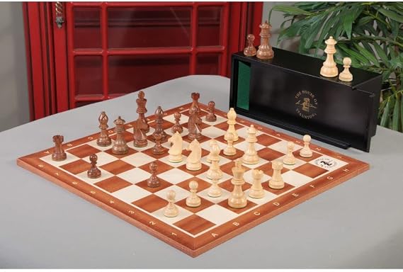 The Queen's Gambit Inspired Chess Set, Box, Board Combination