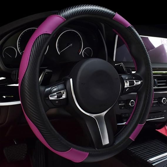 Steering Wheel Cover for Renault Dacia Duster Logan Sandero Lodgy MCV Stepway, Non-Slip and Breathable Interior Accessories, Purple