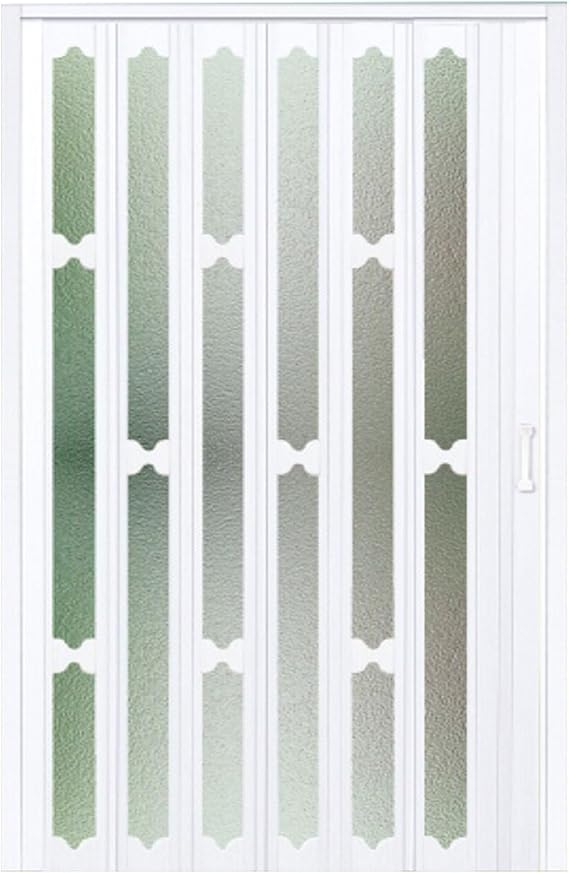36" X 80" Sliding Barn Door, Interior Folding Doors for Office Kitchen Pantry/ PVC Door Dividers for Doorway with Top Track, Waterproof & Heat Insulation ( Color : White , Size : 21x80in(53.3x203.2cm)