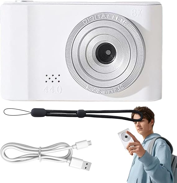Digital Photographer Camera - UHD Digital Camera, Autofocus Point and Shoot Camera | 4K Compact Zoom Camera, High Definition Image Stabilization Camera, Shooting Tool for Daily Use and Travel