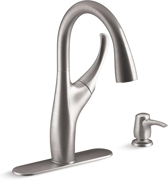 Kohler K-R72511-SD-VS Mazz Kitchen Sink Faucet, Vibrant Stainless