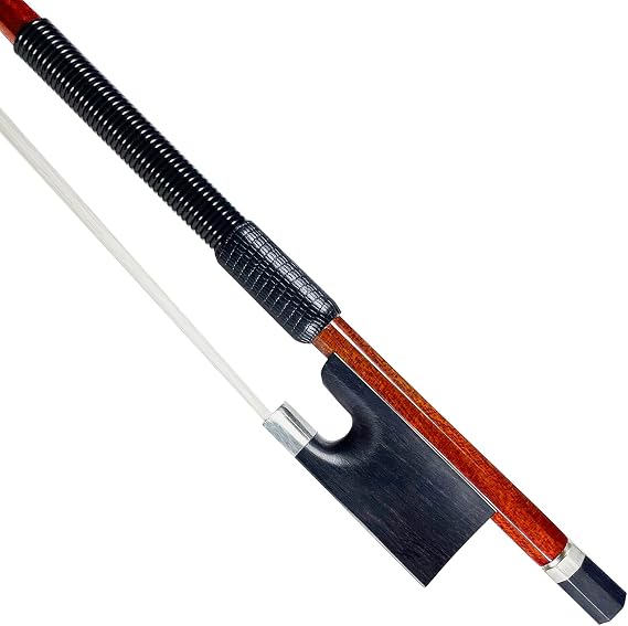 Light Weight Carbon Fiber Core Hybrid Wood Veneer Skin Violin Bow Master Level Natural Horse Hair (Violin Bow Model 310V 4/4)