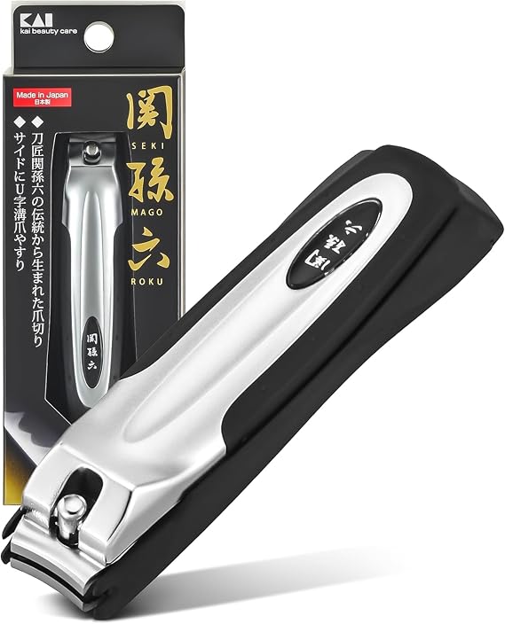 KAI Japanese Nail Clippers with Side Nail File, Stainless Steel, Made in Japan