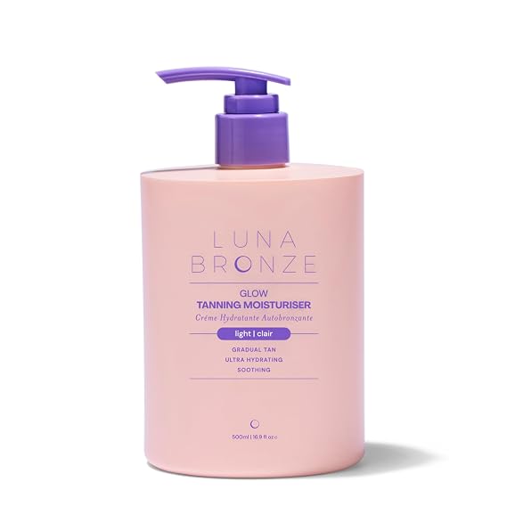 Glow Gradual Self Tanning Moisturizing Lotion | Ultra Hydrating, Natural Looking Sunless Tan | Soothing Natural & Organic Ingredients | Infused with Rosehip & Jojoba Oil (15.2 fl. oz)