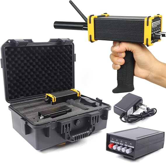 Futchoy GR-100 Long Range Mini Metal Detector Mini Long Range King Detector Series for Gold Gem Minerals Black