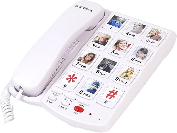 Big Button Phone for Seniors, One-Touch Landline Phones
