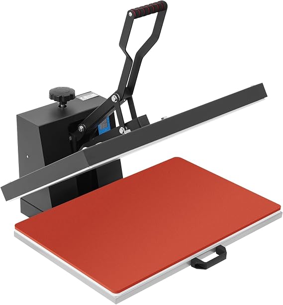 1800W Manual Heat Press Machine, 16'' x 24'' Heat Transfer Printer Sublimation Imprinter Hot Press Thermal Stamping Iron-on Transfer Flat Heat Sealer Applicator Tool for DIY and Custom Printing