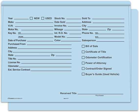 Donkey Forms Heavy Duty Deal Jackets - Blue (100 Shrink Wrapped)