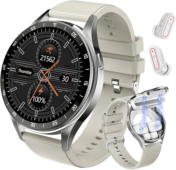 Smart Watch with Earbuds, 2 in 1 Earphone & Bluetooth Watch With Answer/Make Call,1.39" Touch Screen Fitness Watch 100+ Sport Mode, Fitness Tracker Heart Rate/Sleep/Spo2/Steps