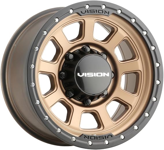 Vision 350 OJOS Custom Wheel - 17x9, 12 Offset, 6x139.7 Bolt Pattern, 106.2mm Hub - Bronze with Black Lip Rim