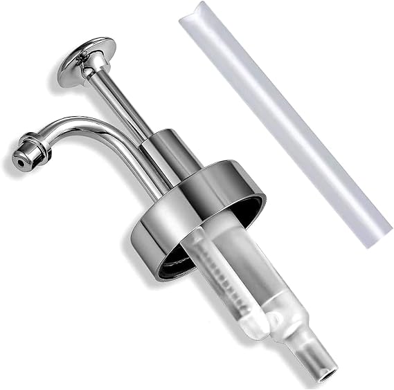 Soap and Lotion Dispenser Pump Smooth Pump Replacement for Round 33mm Neck Bottles Rustproof and Leakproof for Soap Lotion Bottles Upcycling (Silver)