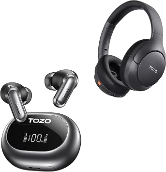 TOZO NC20 Active Noise Cancelling Wireless Earbuds HT3 Active Noise Cancelling Bluetooth Headphones