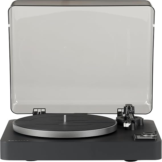 Crosley C300A-BK Fully Automatic Turntable Record Player, Black