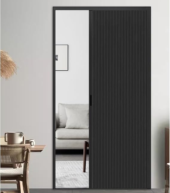 Honeycomb Folding Door for Interior Room Divider, 20 23 28 30 36 42 48 60 72 80 In Wide Accordion Sliding Doors with Frame & Handle - Closet Bathroom Pantry Replacement Door(97x203cm(38x80in))